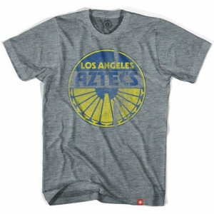 Los Angeles Aztecs Soccer T-shirt - Athletic Grey Los Angeles Aztecs Soccer T-shirt - Athletic Grey