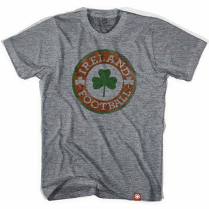 Ireland Football Clover Crest Soccer T-shirt - Athletic Grey Ireland Football Clover Crest Soccer T-shirt - Athletic Grey
