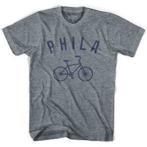 Philadelphia Phila Vintage Bike Soccer T-shirt - Athletic Grey Philadelphia Phila Vintage Bike Soccer T-shirt - Athletic Grey