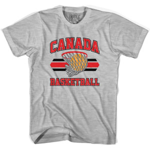 Canada 90's Basketball T-shirts-Adult - Grey Heather
