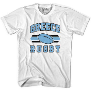 Greece 90's Rugby Ball T-shirt - White Greece 90's Rugby Ball T-shirt - White