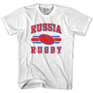 Russia 90's Rugby Ball T-shirt - White Russia 90's Rugby Ball T-shirt - White