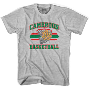 Cameroon 90's Basketball T-shirts-Adult - Grey Heather