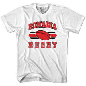 Romania 90's Rugby Ball T-shirt - White Romania 90's Rugby Ball T-shirt - White