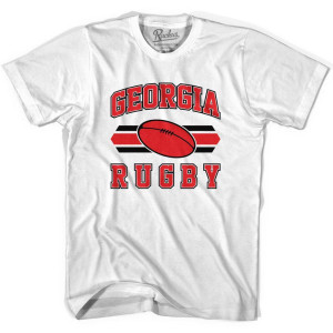 Georgia 90's Rugby Ball T-shirt - White Georgia 90's Rugby Ball T-shirt - White