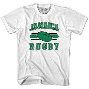 Jamaica 90's Rugby Ball T-shirt - White Jamaica 90's Rugby Ball T-shirt - White