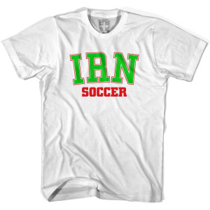 Iran IRN Soccer Country Code T-shirt - White Iran IRN Soccer Country Code T-shirt - White