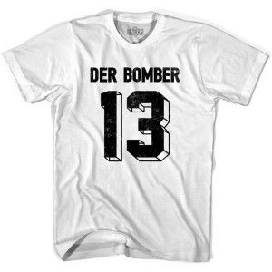 Ultras Gerd Muller Der Bomber 13 Soccer T-shirt-White Ultras Gerd Muller Der Bomber 13 Soccer T-shirt-White