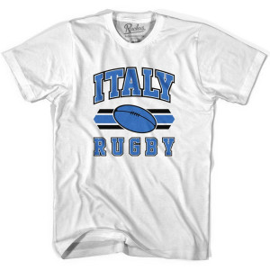 Italy 90's Rugby Ball T-shirt - White Italy 90's Rugby Ball T-shirt - White