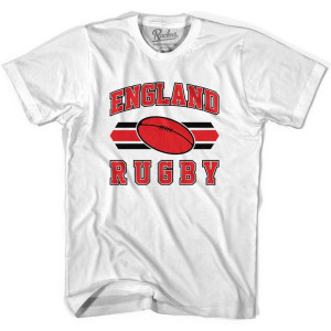 England 90's Rugby Ball T-shirt - White England 90's Rugby Ball T-shirt - White