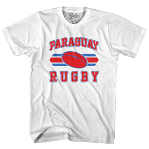 Paraguay 90's Rugby Ball T-shirt - White Paraguay 90's Rugby Ball T-shirt - White