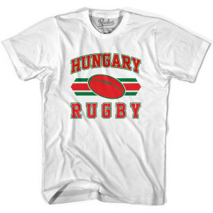 Hungary 90's Rugby Ball T-shirt - White Hungary 90's Rugby Ball T-shirt - White