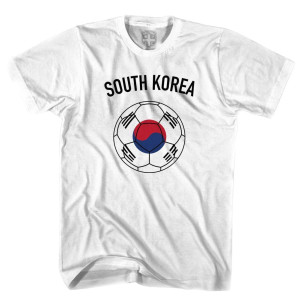 South Korea Soccer Ball T-shirt - White South Korea Soccer Ball T-shirt - White