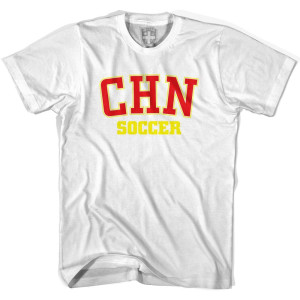 China PR CHN Soccer Country Code T-shirt - White China PR CHN Soccer Country Code T-shirt - White