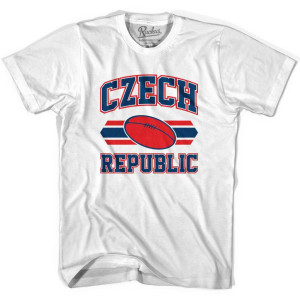 Czech Republic 90's Rugby Ball T-shirt - White Czech Republic 90's Rugby Ball T-shirt - White