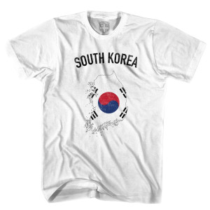 South Korea Flag & Country T-shirt - White South Korea Flag & Country T-shirt - White