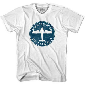 Ultras Atletico Aviacion De Madrid Roundel Soccer T-shirt - White Ultras Atletico Aviacion De Madrid Roundel Soccer T-shirt - White