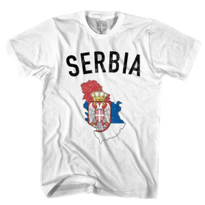 Serbia Flag & Country T-shirt - White