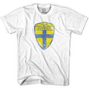 Sweden Sverige Crest T-shirt - White Sweden Sverige Crest T-shirt - White
