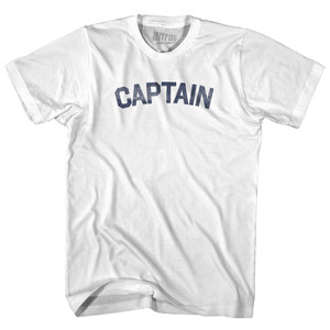 Captain Adult Cotton T-shirt - White