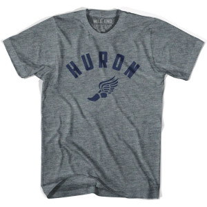 Huron Running Winged Foot Track T-shirt - Athletic Grey