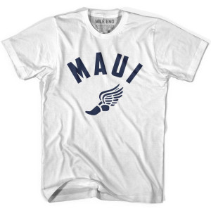 Maui Running Winged Foot Track T-shirt - White