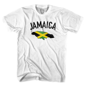 Jamaica Flag & Country T-shirt - White Jamaica Flag & Country T-shirt - White