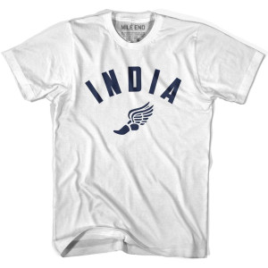 India Running Winged Foot Track T-shirt - White India Running Winged Foot Track T-shirt - White