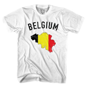 Belgium Flag & Country T-shirt - White