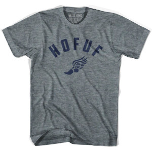 Hofuf Running Winged Foot Track T-shirt-Athletic Grey