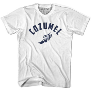 Cozumel Running Winged Foot Track T-shirt - White Cozumel Running Winged Foot Track T-shirt - White