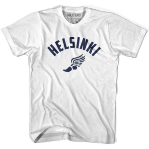 Helsinki Running Winged Foot Track T-shirt-White