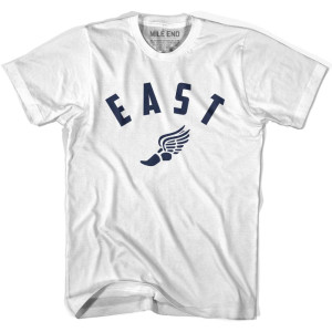 East Running Winged Foot Track T-shirt-White East Running Winged Foot Track T-shirt-White