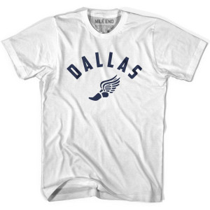 Dallas Running Winged Foot Track T-shirt - White Dallas Running Winged Foot Track T-shirt - White