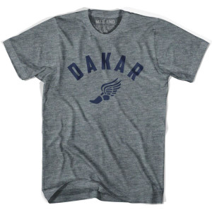 Dakar Running Winged Foot Track T-shirt - Athletic Grey