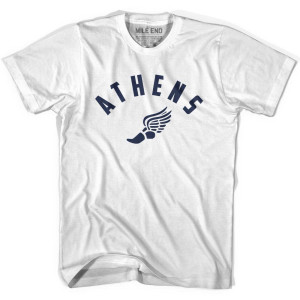 Athens Running Winged Foot Track T-shirt - White Athens Running Winged Foot Track T-shirt - White