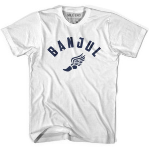 Banjul Running Winged Foot Track T-shirt - White