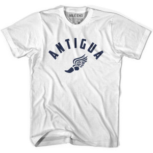 Antigua Running Winged Foot Track T-shirt - White Antigua Running Winged Foot Track T-shirt - White