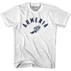 Armenia Running Winged Foot Track T-shirt - White Armenia Running Winged Foot Track T-shirt - White