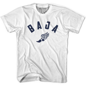 Baja Running Winged Foot Track T-shirt - White Baja Running Winged Foot Track T-shirt - White