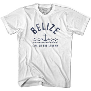Belize Anchor Life on the Strand T-shirt - White Belize Anchor Life on the Strand T-shirt - White