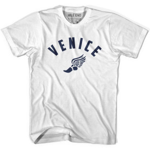 Venice Running Winged Foot Track T-shirt - White Venice Running Winged Foot Track T-shirt - White