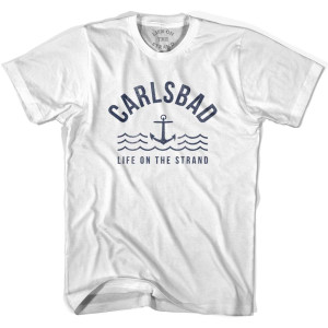 Carlsbad Anchor Life on the Strand T-shirt - White Carlsbad Anchor Life on the Strand T-shirt - White