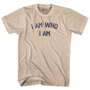 I Am Who I Am Adult Cotton T-shirt - Creme