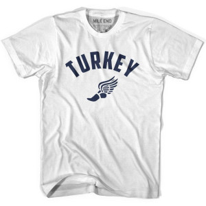 Turkey Running Winged Foot Track T-shirt - White Turkey Running Winged Foot Track T-shirt - White