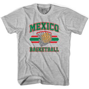 Mexico 90's Basketball T-shirts - Grey Heather Mexico 90's Basketball T-shirts - Grey Heather