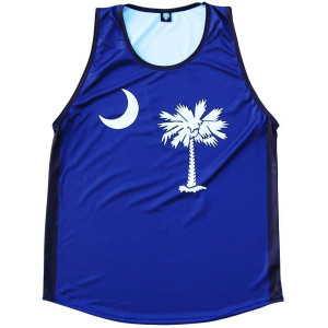 South Carolina Flag Sport Tank Made In USA - Navy South Carolina Flag Sport Tank Made In USA - Navy