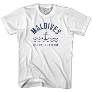Maldives Anchor Life on the Strand T-shirt - White Maldives Anchor Life on the Strand T-shirt - White