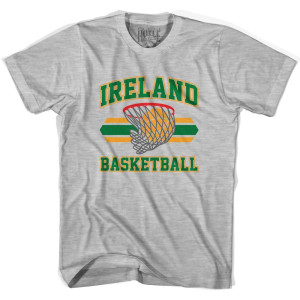 Ireland 90's Basketball T-shirts - Grey Heather Ireland 90's Basketball T-shirts - Grey Heather