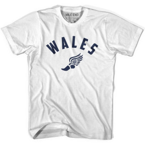 Wales Running Winged Foot Track T-shirt - White